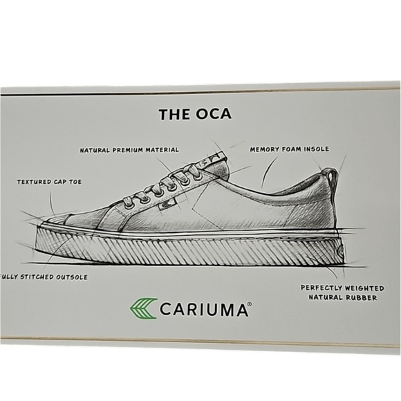 CARIUMA The OCA Organic Cotton Canvas Natural Rubber Polka Dot Sneaker US Sz 6 - Picture 9 of 10
